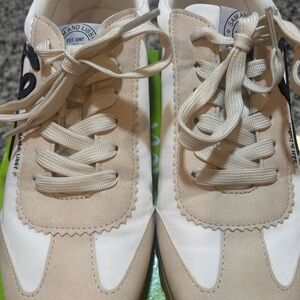 SAM Beige and White Casual Sneakers